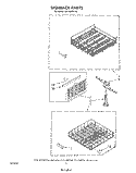 DISH RACK Diagram and Parts List for DP8500XTN2  Whirlpool Dishwasher