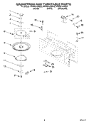 MAGNETRON AND TURNTABLE PARTS Diagram and Parts List for YKHMS147HWH2  KitchenAid Microwave
