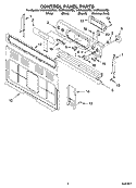 CONTROL PANEL PARTS Diagram and Parts List for YKERA205PB0  KitchenAid Range