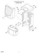 CABINET Diagram and Parts List for DH50J2  Whirlpool Dehumidifier