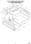 UTILITY DRAWER AND RAIL Diagram and Parts List for KEDS207BWH0  KitchenAid Range