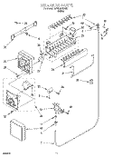 ICEMAKER Diagram and Parts List for RT16LMXEW00  Roper Refrigerator