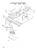 LATCH AND VENT Diagram and Parts List for KEBS278BWH1  KitchenAid Wall Oven