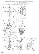 TRANSMISSION, MOTOR AND PUMP Diagram and Parts List for LCR5232DZ4  Whirlpool Washer