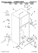 CABINET PARTS Diagram and Parts List for KTRA22EMWH01  KitchenAid Refrigerator