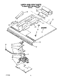 LATCH AND VENT Diagram and Parts List for KEBI241YWH0  KitchenAid Wall Oven
