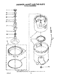 AGITATOR, BASKET AND TUB Diagram and Parts List for KAWE540WAL0  KitchenAid Washer