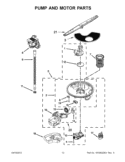 PUMP AND MOTOR PARTS Diagram and Parts List for WDT790SLYM2  Whirlpool Dishwasher