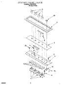 CONTROL PANEL Diagram and Parts List for RC8900XAQ1  Whirlpool Cooktop