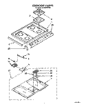 COOKTOP Diagram and Parts List for SF395PEWN2  Whirlpool Range