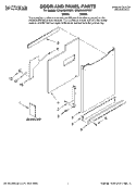 DOOR AND PANEL PARTS Diagram and Parts List for CDU650AWB37  Crosley Dishwasher