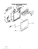 FRAME AND CONSOLE Diagram and Parts List for WU3006X1  Roper Dishwasher