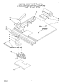 LATCH AND VENT Diagram and Parts List for KEBS278BBL3  KitchenAid Wall Oven