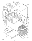OVEN Diagram and Parts List for RF4400XLW3  Whirlpool Range