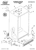 CABINET, LITERATURE Diagram and Parts List for RS22AQXKQ03  Roper Refrigerator
