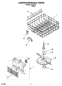 LOWER DISHRACK PARTS Diagram and Parts List for IMU38760  Inglis Dishwasher