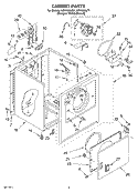 SECTION Diagram and Parts List for LEV4634JQ1  Whirlpool Dryer