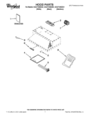 HOOD PARTS Diagram and Parts List for GXU7130DXB1  Whirlpool Range Hood