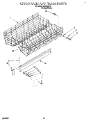 UPPER RACK AND TRACK Diagram and Parts List for KUDH230Y2  KitchenAid Dishwasher