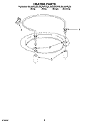 HEATER PARTS Diagram and Parts List for DUL300XTLB0  Whirlpool Dishwasher