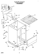 CABINET Diagram and Parts List for GDP8500XBN0  Whirlpool Dishwasher