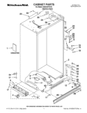 CABINET PARTS Diagram and Parts List for KSSC42FTS16  KitchenAid Refrigerator