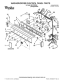 WASHER/DRYER CONTROL PANEL PARTS Diagram and Parts List for WGT3300XQ1  Whirlpool Washer Dryer Combo