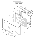 DOOR, OPTIONAL Diagram and Parts List for SF302BSGW1  Whirlpool Range