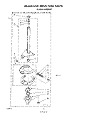 BRAKE AND DRIVE TUBE Diagram and Parts List for LA9800XSW1  Whirlpool Washer