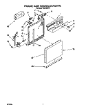 FRAME AND CONSOLE Diagram and Parts List for DU8150XX1  Whirlpool Dishwasher