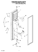 FREEZER DOOR PARTS Diagram and Parts List for EC3JHAXRL12  Whirlpool Refrigerator
