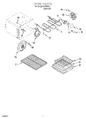 OVEN PARTS Diagram and Parts List for GJP85202  Whirlpool Range