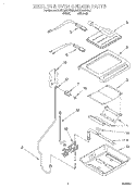 BROILER & OVEN BURNER Diagram and Parts List for KGST300FWH2  KitchenAid Range