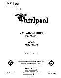 SECTION Diagram and Parts List for RH5336XL0  Whirlpool Range Hood