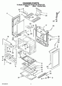 CHASSIS PARTS Diagram and Parts List for WFG381LVQ0  Whirlpool Range