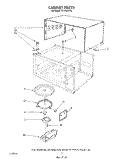 CABINET Diagram and Parts List for MT1850XW0  Whirlpool Microwave