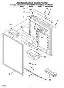 REFRIGERATOR DOOR PARTS Diagram and Parts List for KTRC22MMBT00  KitchenAid Refrigerator