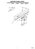 CONTROL PANEL PARTS Diagram and Parts List for KUDK01TKBT1  KitchenAid Dishwasher