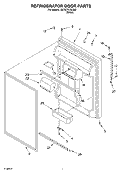 REFRIGERATOR DOOR Diagram and Parts List for 5ET2DTKXLQ02  Whirlpool Refrigerator