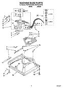 MACHINE BASE PARTS Diagram and Parts List for 7MWT96540ST0  Whirlpool Washer
