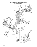 AIR FLOW AND RESERVOIR Diagram and Parts List for KSSS42DWW01  KitchenAid Refrigerator