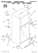 CABINET, LITERATURE Diagram and Parts List for KTRC22KKBT01  KitchenAid Refrigerator