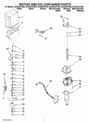 MOTOR AND ICE CONTAINER PARTS Diagram and Parts List for GC3SHAXVA00  Whirlpool Refrigerator