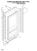 Part Location Diagram of 2257689B Whirlpool TRIM-CABNT
