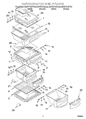 REFRIGERATOR SHELF Diagram and Parts List for KSRS27QGAL04  KitchenAid Refrigerator
