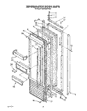 REFRIGERATOR DOOR Diagram and Parts List for KSSS36DWW01  KitchenAid Refrigerator