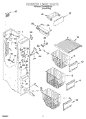FREEZER LINER Diagram and Parts List for KSRS25IHBU02  KitchenAid Refrigerator