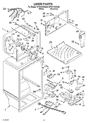 LINER PARTS Diagram and Parts List for GT9SHKXMS00  Whirlpool Refrigerator