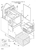 OVEN CHASSIS Diagram and Parts List for RDP34502  Roper Range