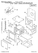 OVEN Diagram and Parts List for KEBS177DAL8  KitchenAid Wall Oven
